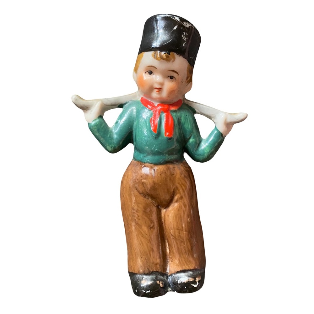 Vintage Dutch Boy Penny Doll 6βH Bisque Figurine Made in Japanβ